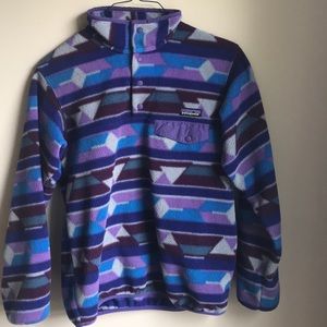 Purple and Blue Patigonia pull over